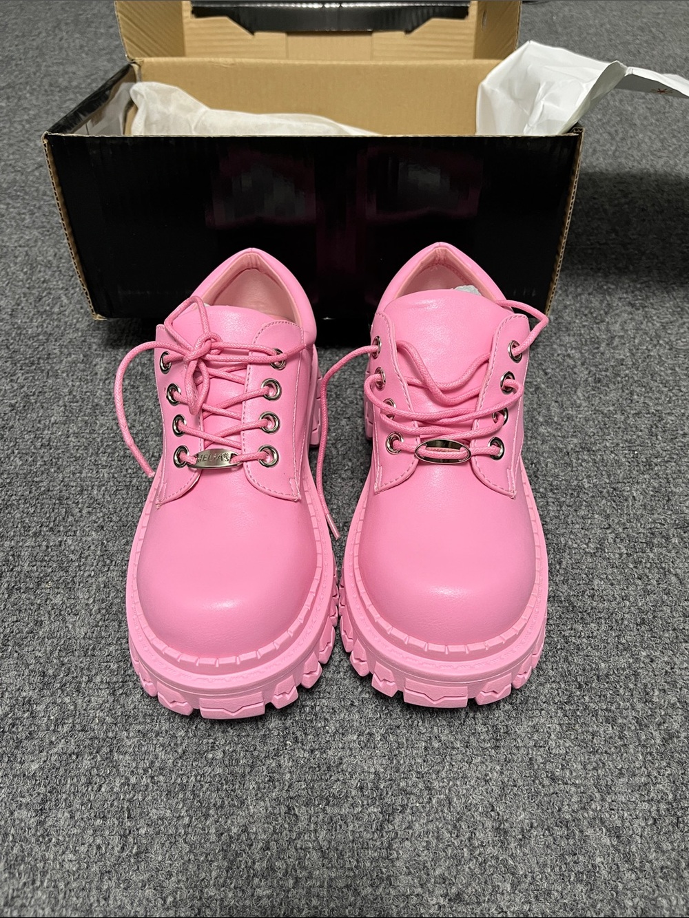 dELiA*s Pink Chunky Lace-Up Platform Boots - Picture 2 of 8